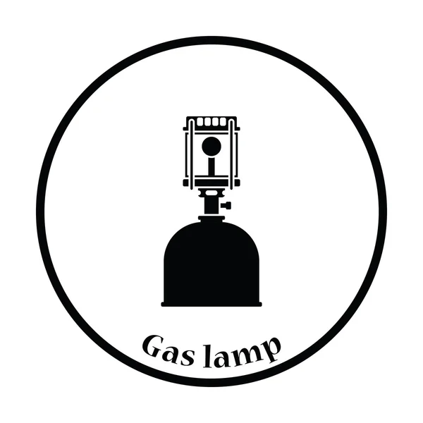 Camping Gas Burner Lampă Icon — Vector de stoc