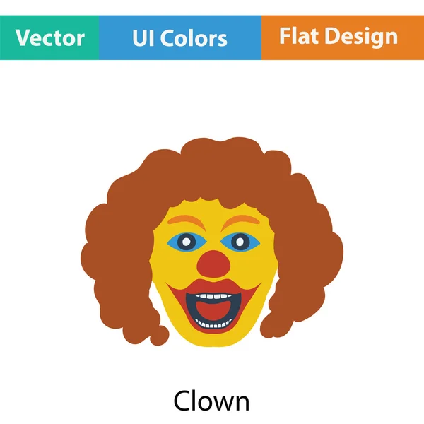 Party Clown Gesicht Ikone — Stockvektor