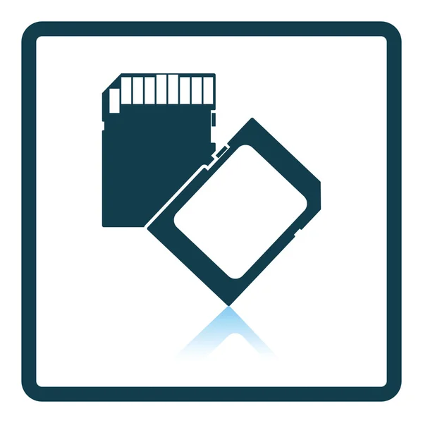 Ilustración del icono de tarjeta de memoria . — Vector de stock