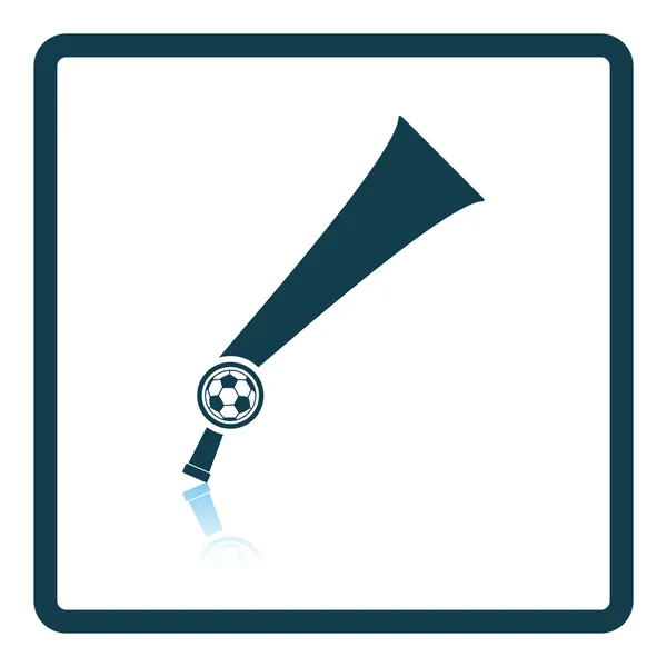 Football fans wind horn  icon — Stock Vector