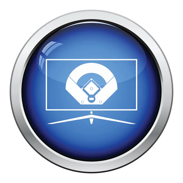 Beyzbol tv çeviri simgesi — Stok Vektör