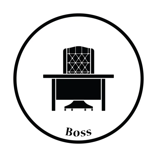 Icono de Mesa y sillón — Vector de stock