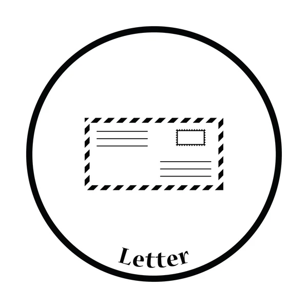 Ikone der Buchstabenillustration. — Stockvektor
