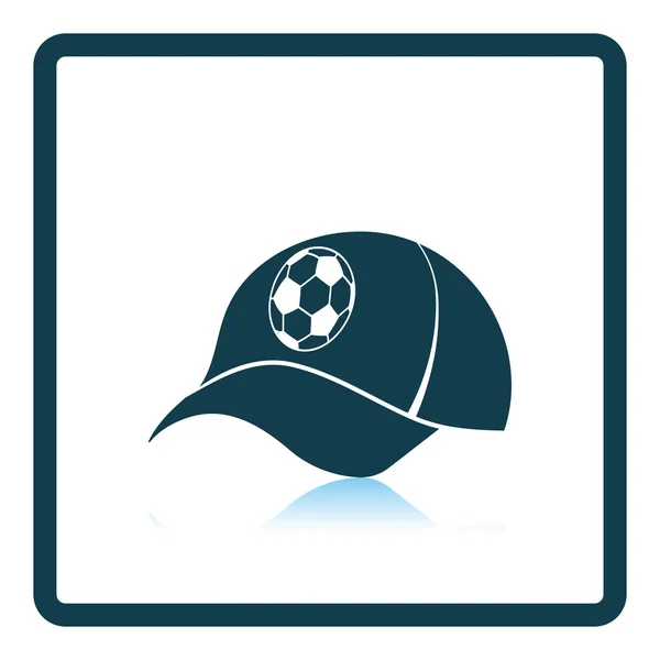 Fani piłki nożnej cap ikona — Wektor stockowy