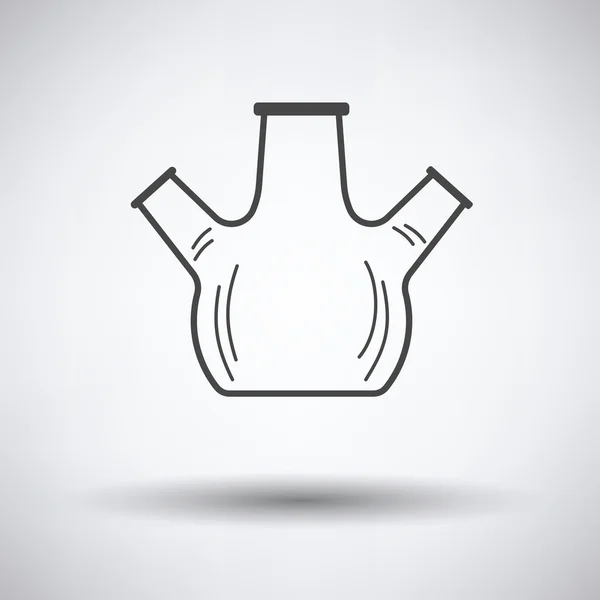 Icona di chimica fiaschetta fondo rotondo — Vettoriale Stock