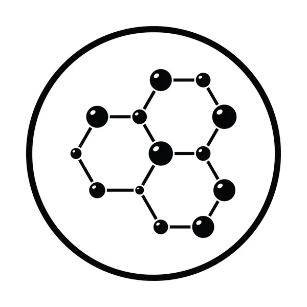 Ikona připojení hexa chemie atomů — Stockový vektor