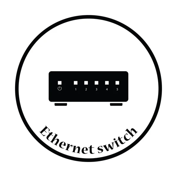 Ilustração do ícone do interruptor Ethernet —  Vetores de Stock