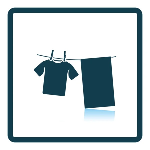 Drying linen icon — Stock Vector