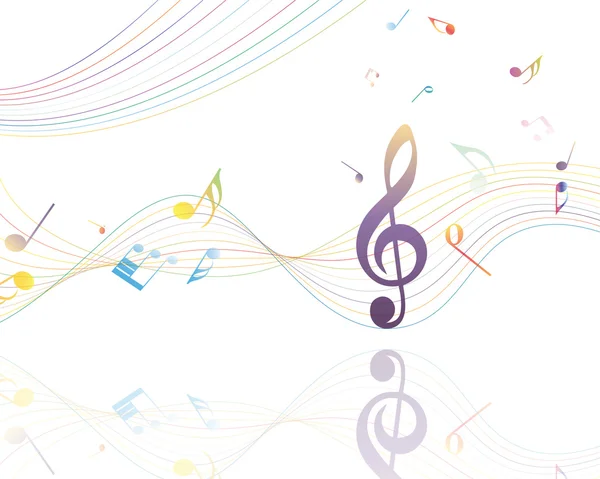 Elements From Music Staff — Stock Vector