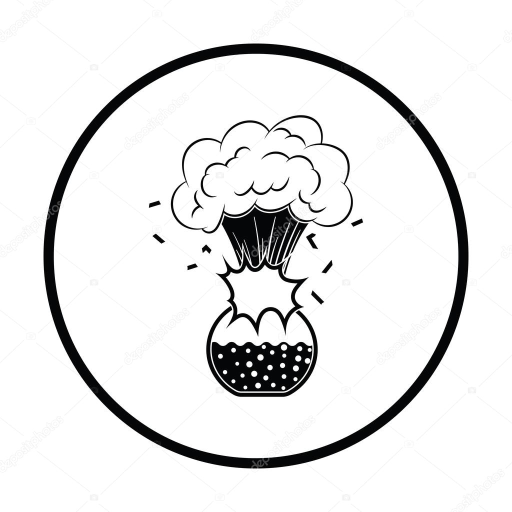 Icon explosion of chemistry flask Stock Vector by ©angelp 116679646, image size:1024x1024