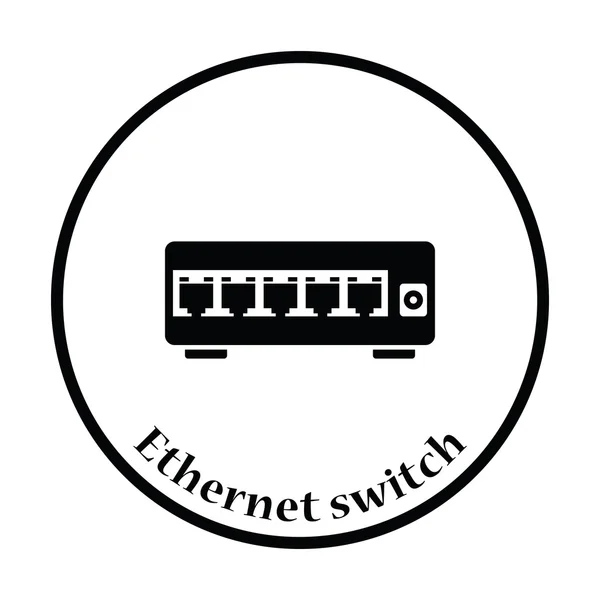 Значок коммутатора Ethernet — стоковый вектор