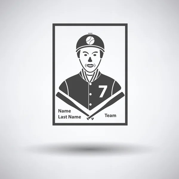 Ícone do cartão de beisebol — Vetor de Stock
