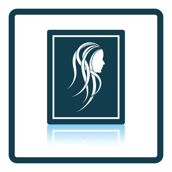 Portret kunst pictogram — Stockvector
