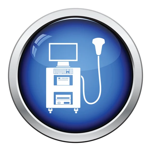 Ícone de máquina de diagnóstico de ultra-som — Vetor de Stock