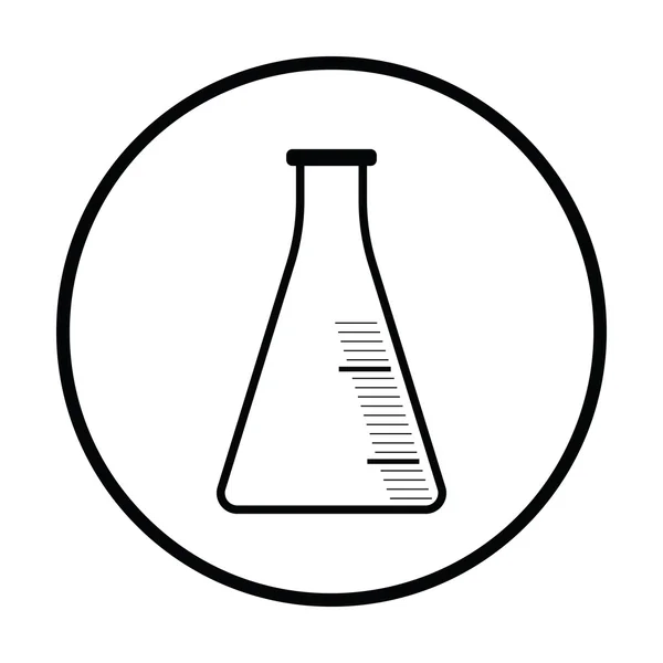 Icon of chemistry cone flask — Stock Vector