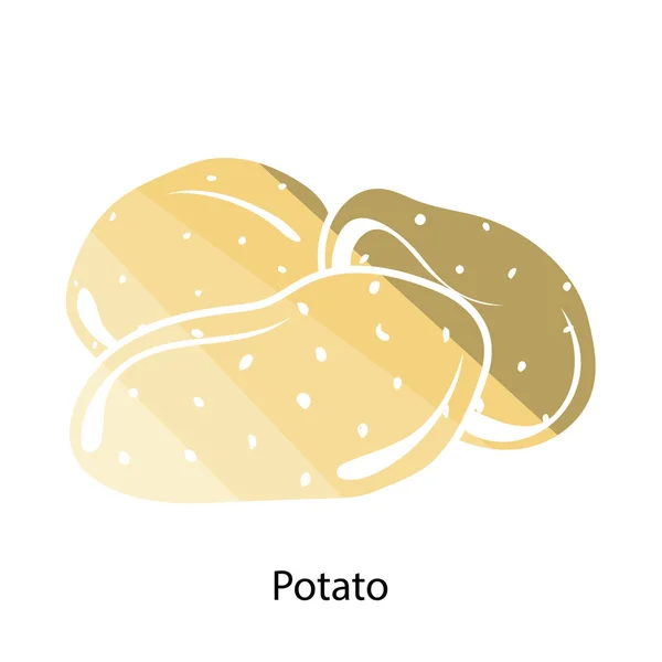 Ilustração do ícone de batatas . — Vetor de Stock