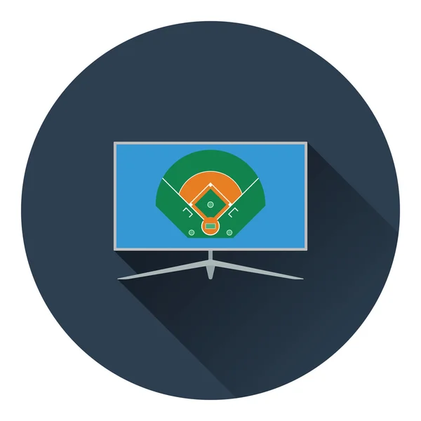 Baseball-TV-Ikone — Stockvektor