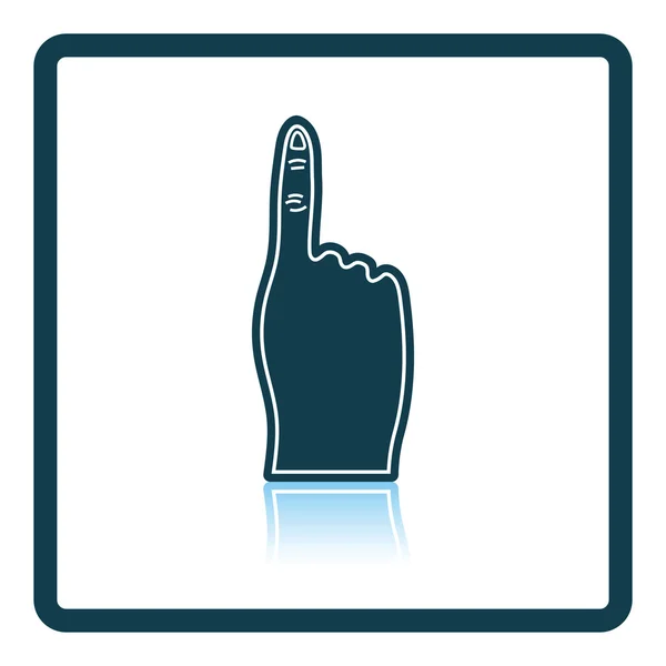 Abanicos de espuma dedo icono — Vector de stock