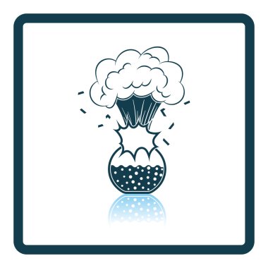 Kimya şişesi simgesi patlama