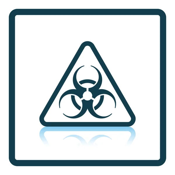 Icono de la ilustración del peligro biológico . — Vector de stock
