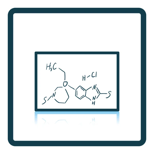 Pictogram van chemie formule op blackboard — Stockvector