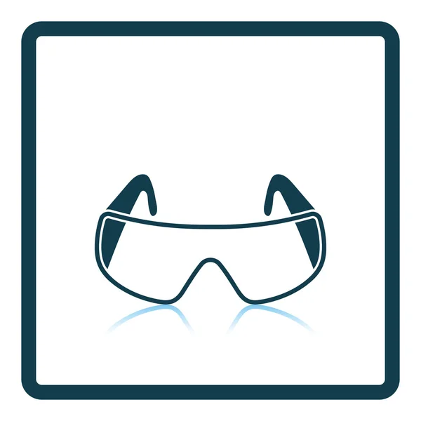 Ícone de química óculos de proteção —  Vetores de Stock