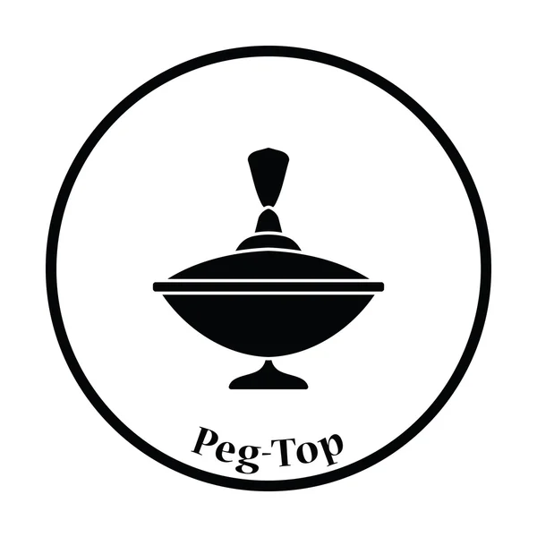 Ilustración de iconos Peg-Top . — Vector de stock