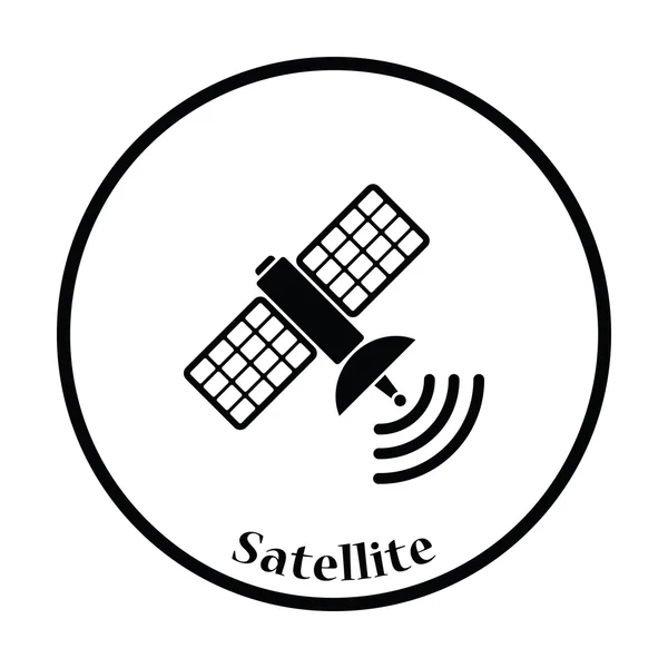 Satellit-ikonen illustration. — Stock vektor