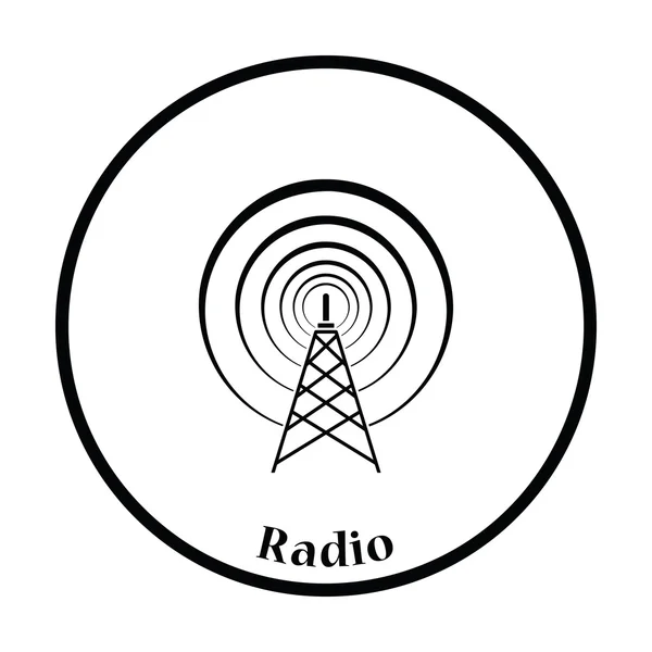 Radio antenna icon — Stock Vector