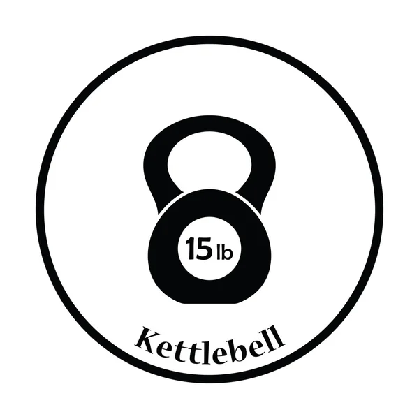 Ilustración del icono de Kettlebell . — Archivo Imágenes Vectoriales