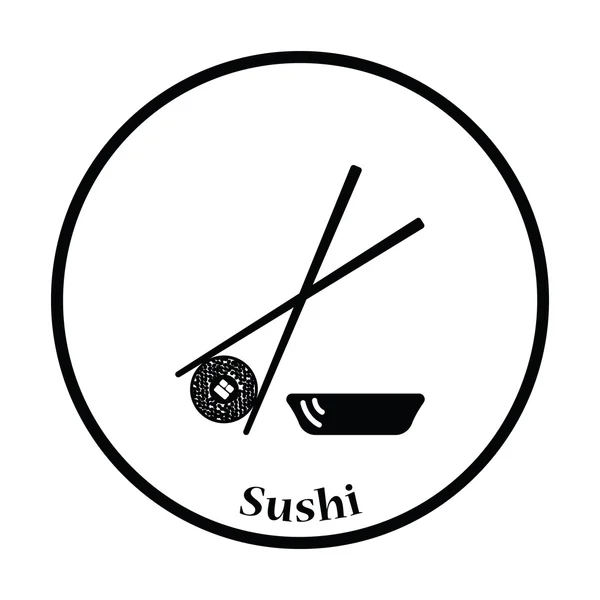 Sushi mit Sticks-Symbol — Stockvektor