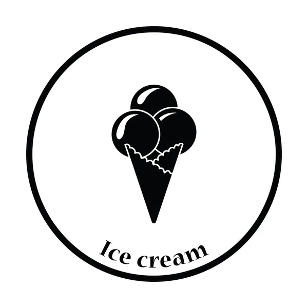 Icono de cono de helado — Vector de stock