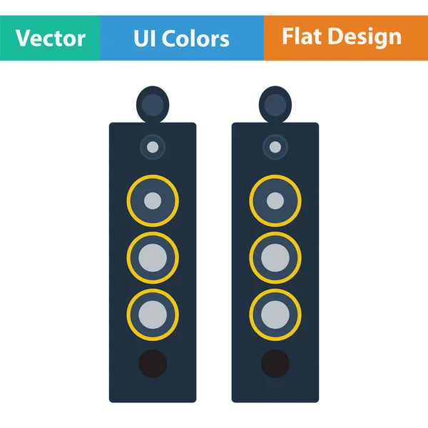 Audio system speakers icon — Stock Vector