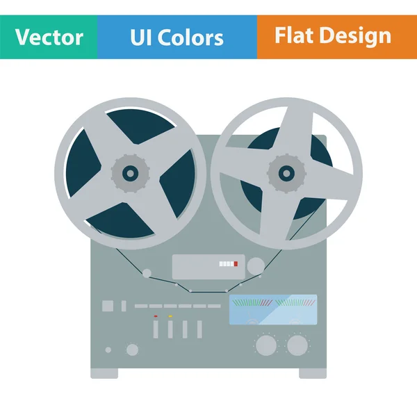 Reel tape recorder pictogram — Stockvector