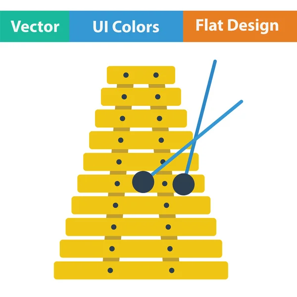 Illustration d'icône de xylophone . — Image vectorielle