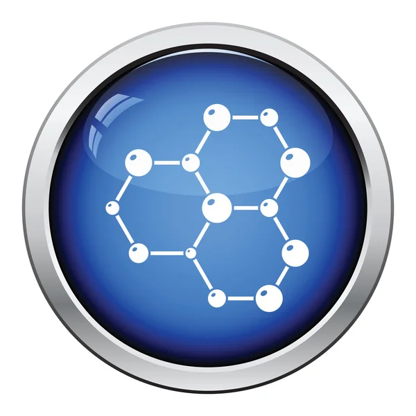 Symbol der Chemie Hexa-Verbindung der Atome — Stockvektor