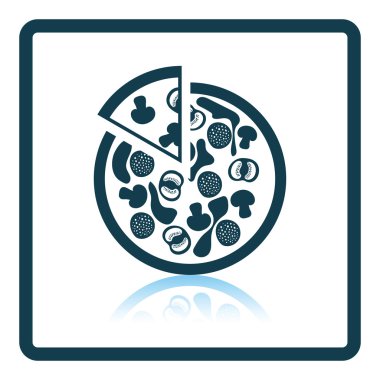 Pizza plaka simgesi üzerinde