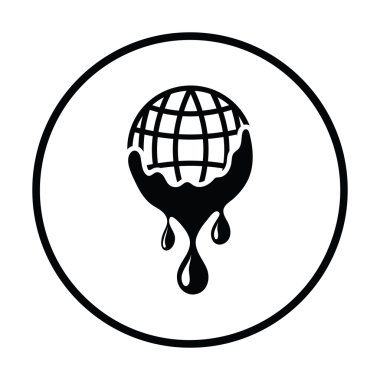 Su simgesi akan ile gezegen