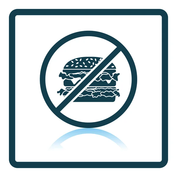 Icono de hamburguesa prohibida — Vector de stock