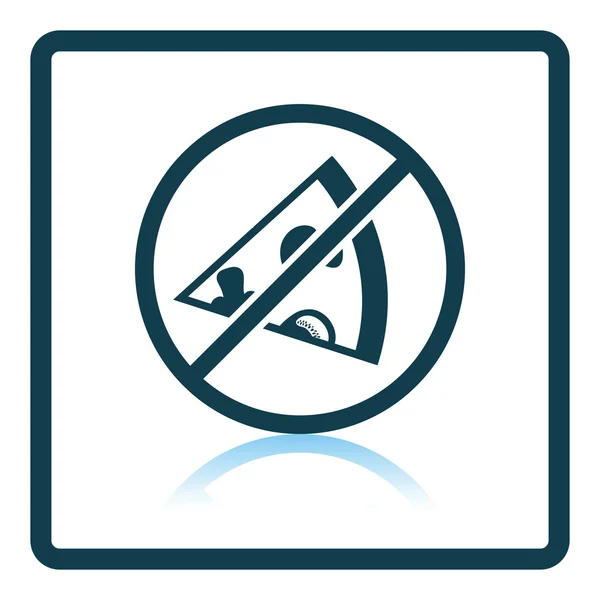 Заборонені піца значок — стоковий вектор