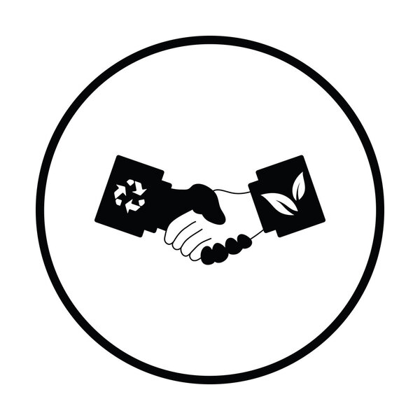 Ecological handshakes icon