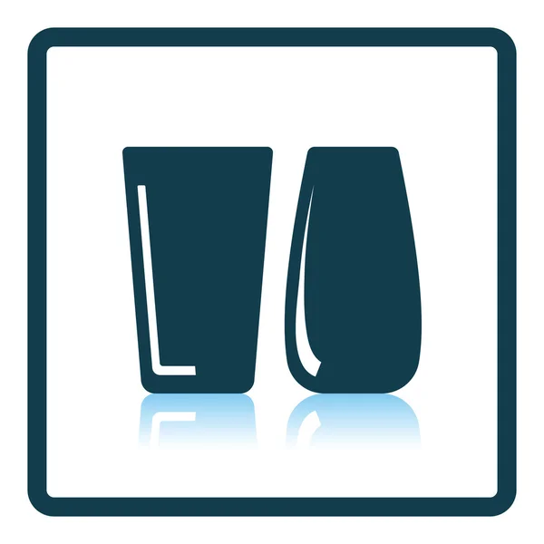 Icono de dos vasos — Vector de stock