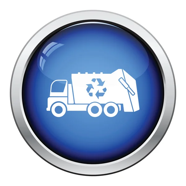 Basura coche reciclar icono — Vector de stock