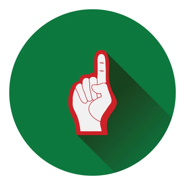 Amerikaans voetbal schuim vinger pictogram — Stockvector