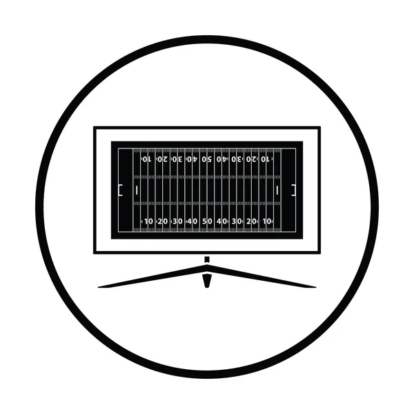 Icono de tv del fútbol americano — Archivo Imágenes Vectoriales