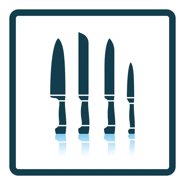 Kitchen knives set icon — Stock Vector