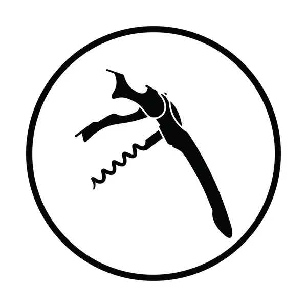 Waiter corkscrew icon — Stock Vector