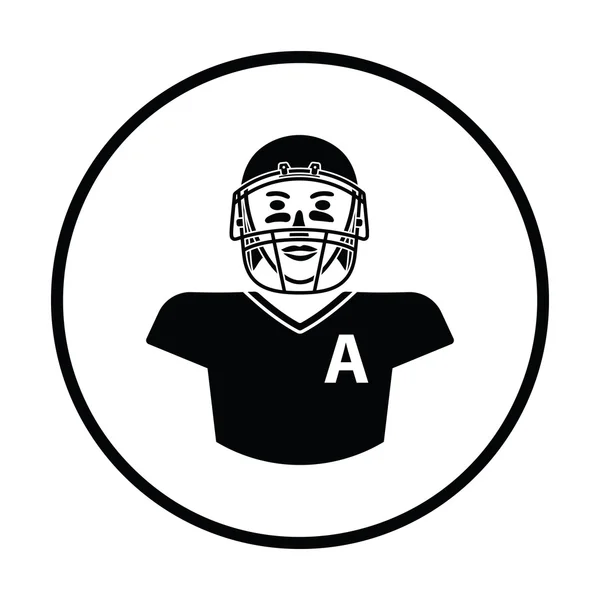 Futbol amerykański gracz ikona — Wektor stockowy