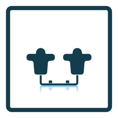 Amerikan futbolu mücadele kızak simgesi