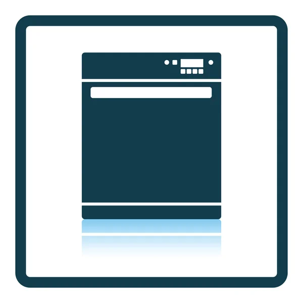 Κουζίνα εικονίδιο μηχάνημα πλυντήριο πιάτων — Διανυσματικό Αρχείο